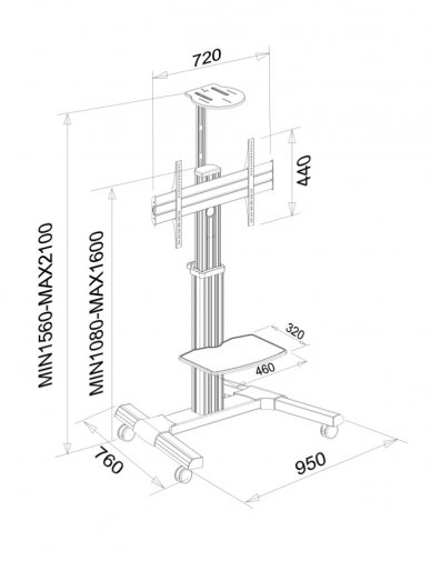  Стійка CHARMOUNT CT-FTVS-T15