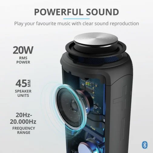 Фото: Портативна колонка Trust Caro Max Powerful Bluetooth Black (23833_TRUST) № 18 | KTC