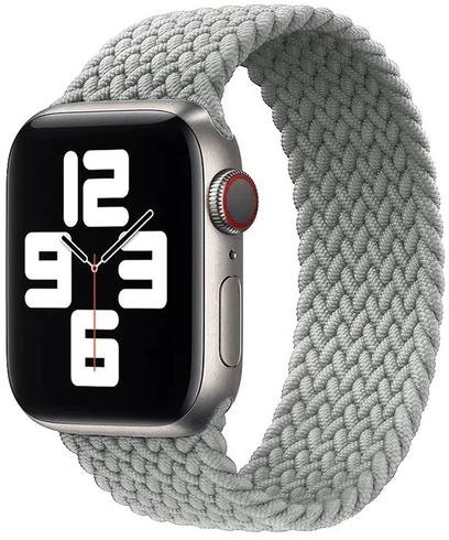 Ремінець HiC for Apple Watch 44/42mm - Braided Solo Loop Summit White - Size S (44/42mm Braided Summit White S)