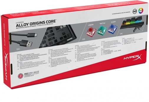 Клавіатура Kingston HyperX Alloy Origins Core Blue Black (HX-KB7BLX-RU)