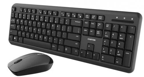 Фото: Комплект клавіатура+миша Canyon CNS-HSETW02-RU Black № 8 | KTC