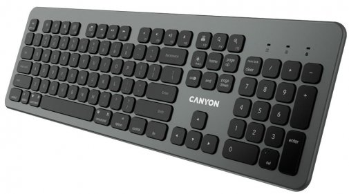 Клавіатура компактна Canyon CND-HBTK10-RU Wireless Black