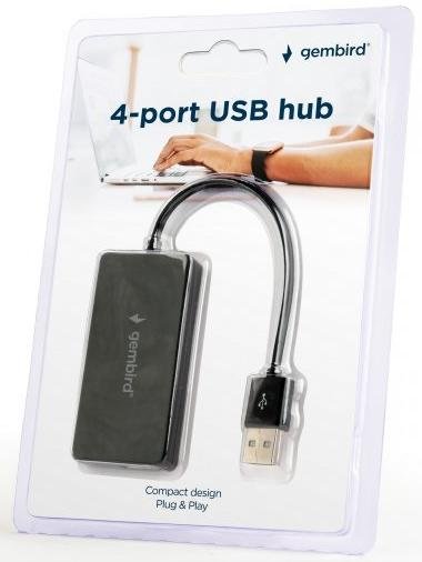 USB-хаб Gembird UHB-U2P4-04 Black