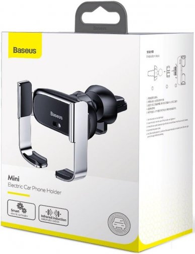 Кріплення для мобільного телефону Baseus Mini Electric Car Holder Silver (SUHW01-0S)