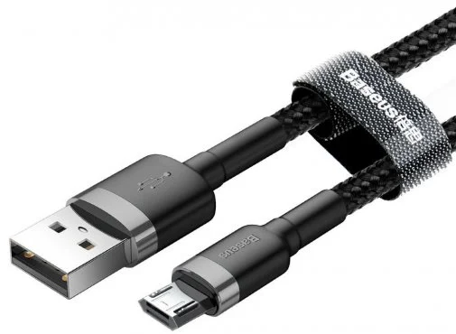 Фото: Кабель Baseus Cafule 1.5A AM / Micro USB 2m Grey/Black (CAMKLF-CG1) № 10 | KTC