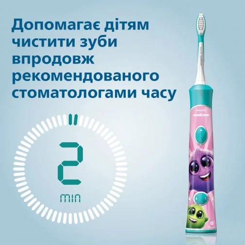 Фото: Електрична зубна щітка Philips Sonicare For Kids Bluetooth Blue (HX6322/04) № 18 | KTC