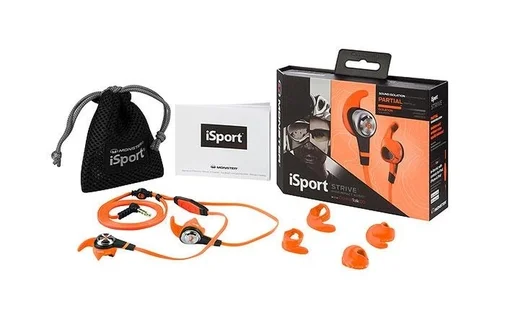 Фото: Гарнітура Monster iSport Strive In-Ear Headphones with Mic оранжева № 12 | KTC