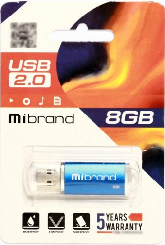 Флешка USB Mibrand Cougar 8GB Blue (MI2.0/CU8P1U)