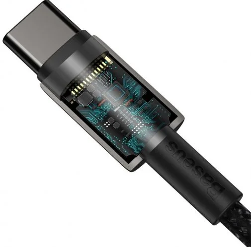 Фото: Кабель Baseus Tungsten Gold 100W CM / CM 1m Black (CATWJ-01) № 8 | KTC
