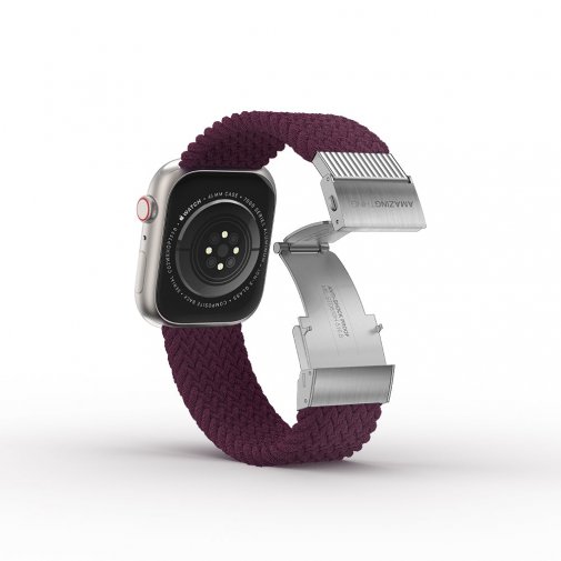 Ремінець AMAZINGthing Apple Watch 45/44/42mm - Titan Weave for Cherry (ATS7TW45DC)