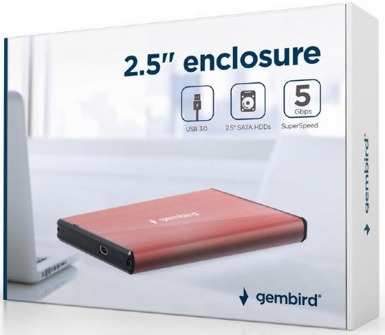 Кишеня зовнішня Gembird HDD EE2-U3S-3-P Pink
