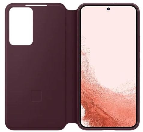 Чохол Samsung for Galaxy S22 - Smart Clear View Cover Burgundy (EF-ZS901CEEGRU)