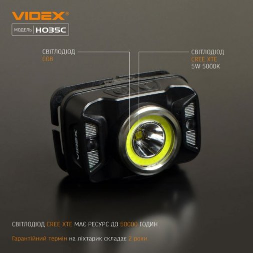Налобний ліхтар Videx 035 (VLF-H035C)