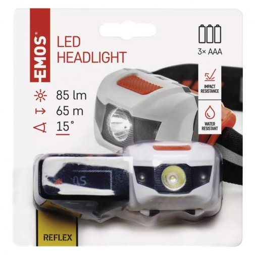 Ліхтарик на голову Emos P3521 LED + 2xRed LED, 85 lm, 3xAAA