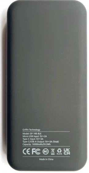 Батарея універсальна Griffin PowerBank 16000mAh Black (GP-148-BLK)