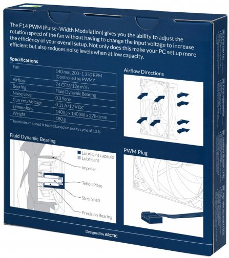 Вентилятор для корпуса Arctic F14 PWM Black (ACFAN00218A)