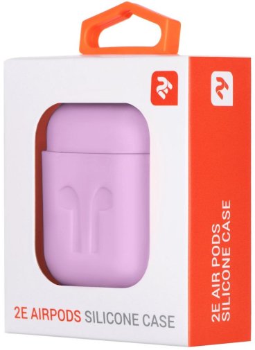 Чохол 2E для Apple Airpods - Pure Color Silicone Imprint (1.5mm) Lavender