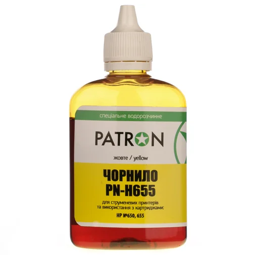 Фото: Чорнило PATRON HP CZ112AE жовте № 5 | KTC
