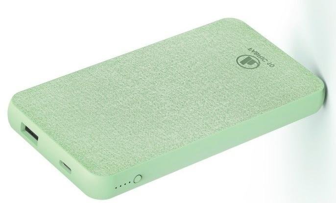 Батарея універсальна Hama Fabric 10 10000mAh Smoke Green (00187259)