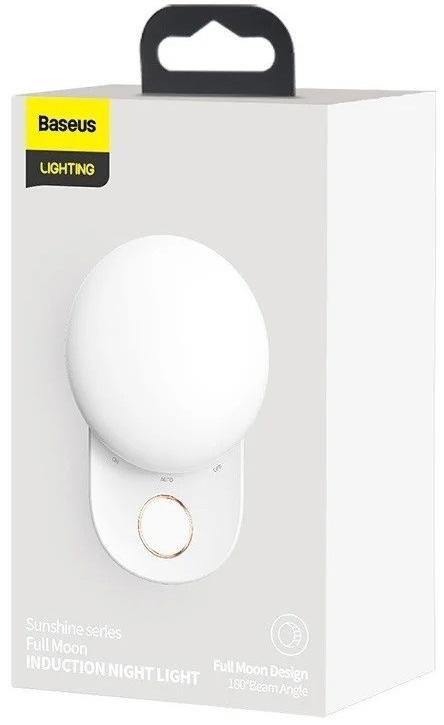 Нічник Baseus Full Moon Human Body Induction Night Light G2 White (DGFM-02)