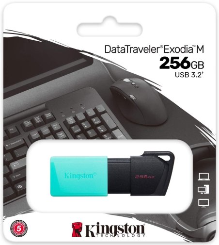 Флешка USB Kingston DataTraveler Exodia M 256GB Black/Teal (DTXM/256GB)