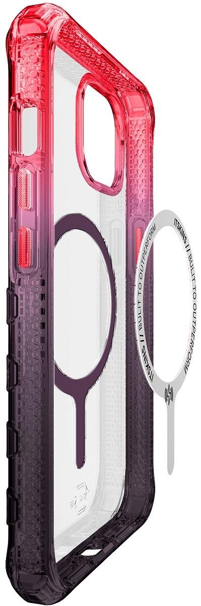 Чохол iTSkins for iPhone 14 Plus SUPREME R PRISM with MagSafe coral and black (AP4R-SUPMA-COBK)