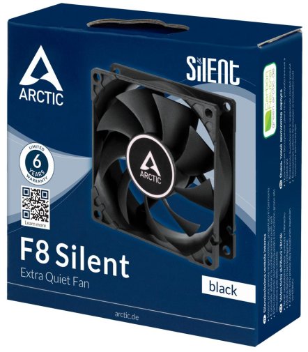  Вентилятор для корпуса Arctic F8 Silent Black (ACFAN00245A)