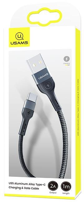 Кабель Usams Usams US-SJ449 U55 AM / Type-C 1m Black (SJ449USB01)