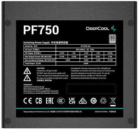 Блок живлення Deepcool 750W PF750 (R-PF750D-HA0B-EU)