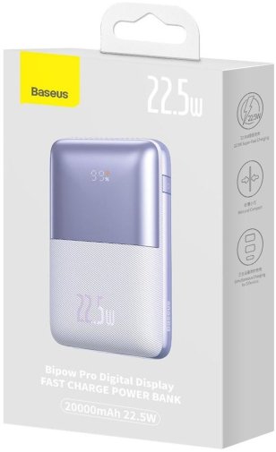 Батарея універсальна Baseus Bipow Pro 20000mAh 22.5W Violet (PPBD030005)