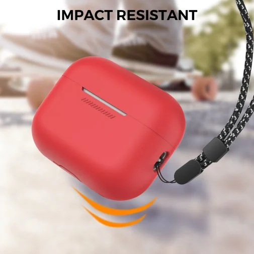 Фото: Чохол for AirPods Pro 2 - Silicon Case DELIDIGI Red № 14 | KTC