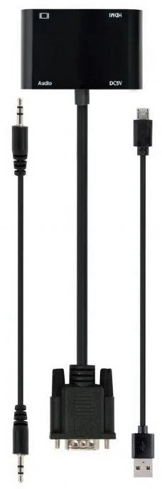 Фото: Перехідник Cablexpert 60Hz VGA / HDMI/VGA/Audio Black (A-VGA-HDMI-02) № 9 | KTC