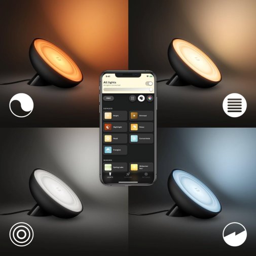 Лампа Philips Hue Bloom Black (929002376001)