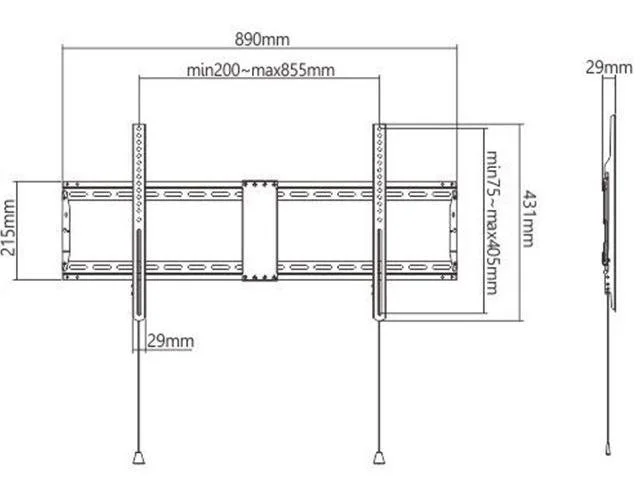 Фото: Кронштейн Gembird WM-90F-01 Black № 6 | KTC