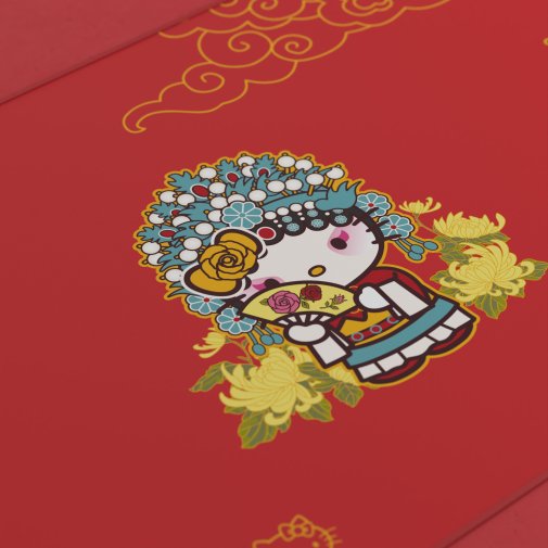 Килимок Akko Hellokitty Peking Opera Deskmat B Red (6925758615419)