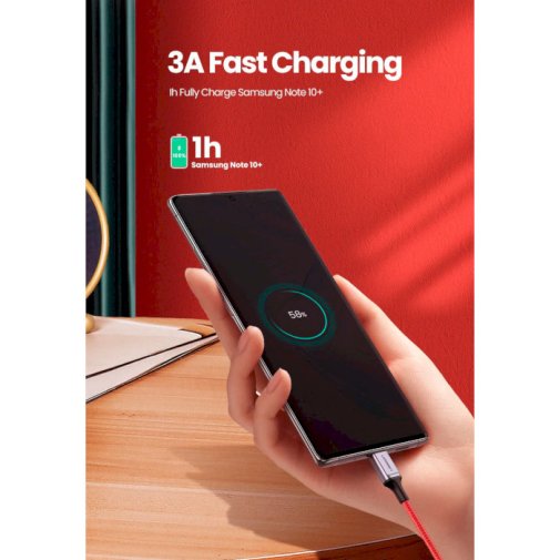 Кабель UGREEN US294 60W Type-C / Type-C 1m Red (60186)
