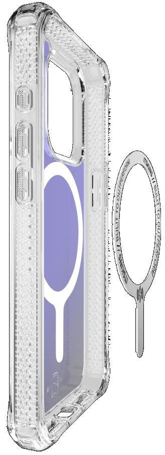 Чохол iTSkins for iPhone 15 Pro Max HYBRID R Iridescent with MagSafe violet (AP5U-HMAUM-BUPE)