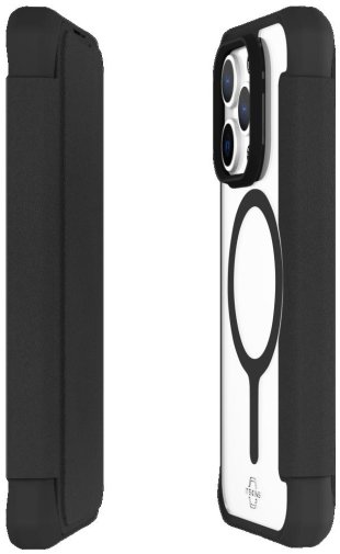 Чохол iTSkins for iPhone 15 Pro HYBRID R Folio Black (AP5X-HYFMA-BKRL)