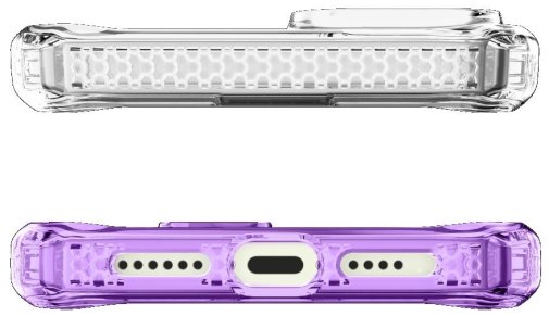 Чохол iTSkins for iPhone 15 HYBRID R Ombre with MagSafe Light purple (AP5N-HYOMB-LIPP)