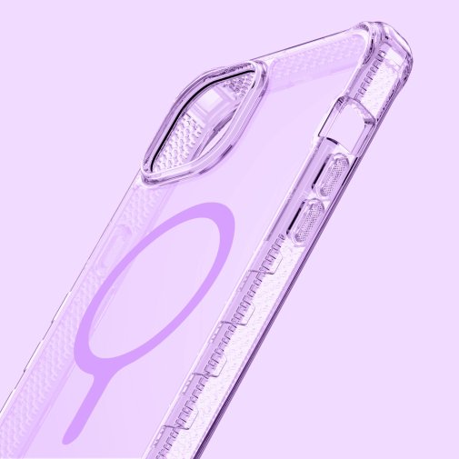 Чохол iTSkins for iPhone 15 Supreme R Clear with MagSafe Light purple and light purple (AP5N-MGCLR-LPPR)