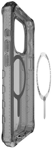 Чохол iTSkins for iPhone 15 Pro Supreme R Clear with MagSafe Graphite and graphite (AP5X-MGCLR-GRPR)