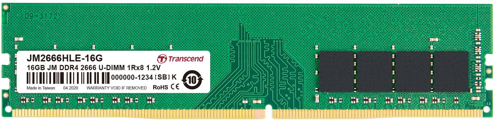 Оперативна пам’ять Transcend DDR4 1x16GB JM2666HLE-16G