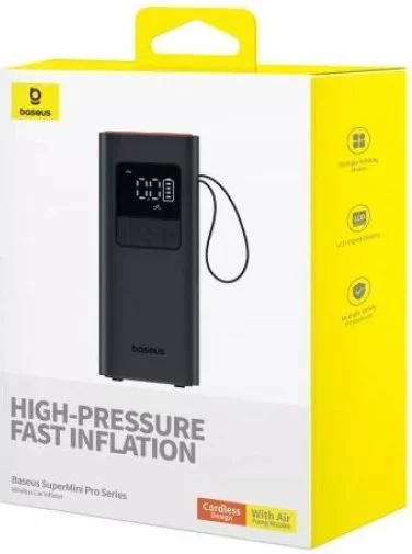 Фото: Автомобільний компресор Baseus SuperMini Pro Black (C11159300111-00) № 8 | KTC