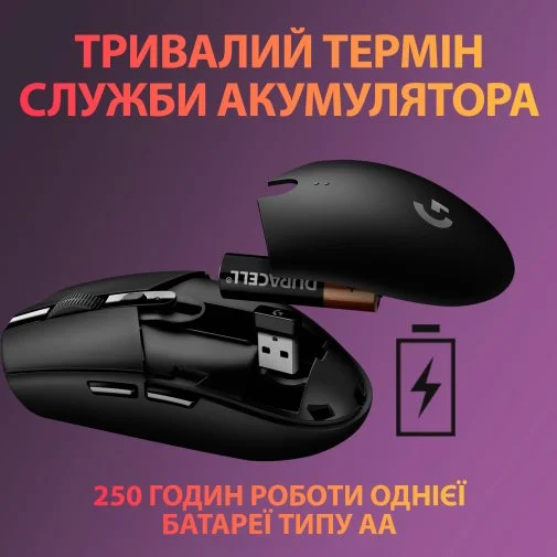 Фото: Миша Logitech G305 Lightspeed Black (910-005282) № 25 | KTC