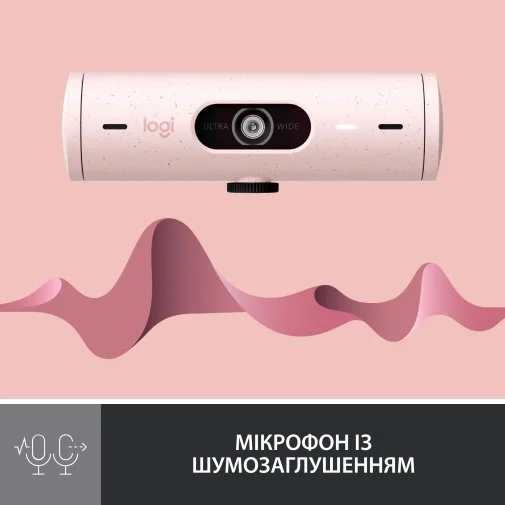 Фото: Web-камера Logitech Brio 500 Rose (960-001421) № 23 | KTC