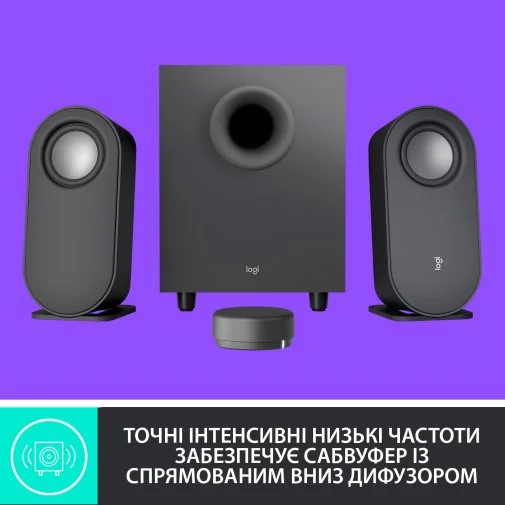 Фото: Колонки Logitech Z407 Bluetooth Graphite (980-001348) № 19 | KTC