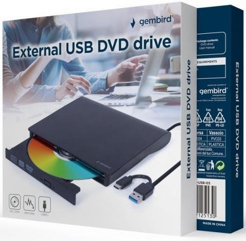 Дисковод Gembird DVD-USB-03