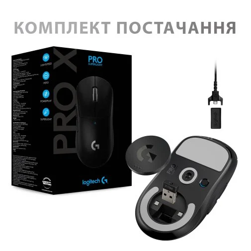 Фото: Миша Logitech G Pro X Superlight Wireless Black (910-005880) № 28 | KTC
