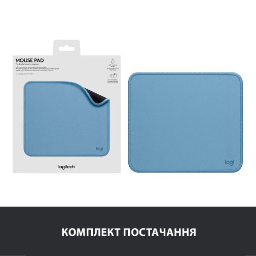 Килимок Logitech Mouse Pad Studio Series 200x230x2mm Blue Grey (956-000051)