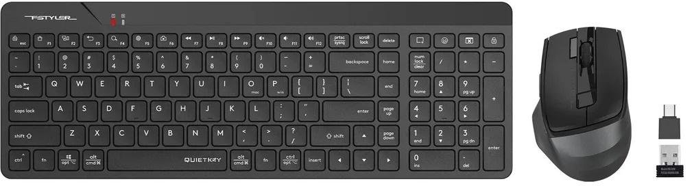 Комплект клавіатура+миша A4tech FG2400 Air Wireless Black (FG2400 Air Black)